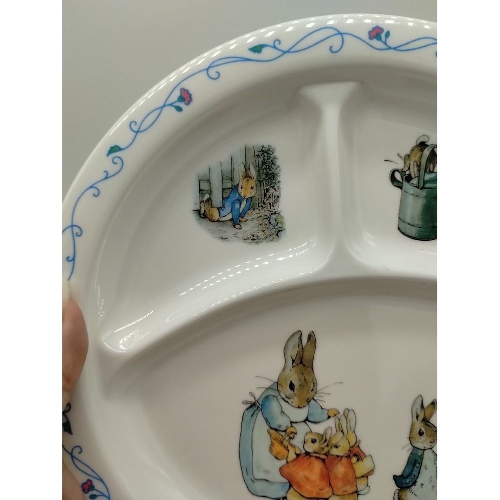Vintage Eden Melamine Peter Rabbit And Friends Divided Plate & Bowl Child's - Picture 7 of 9